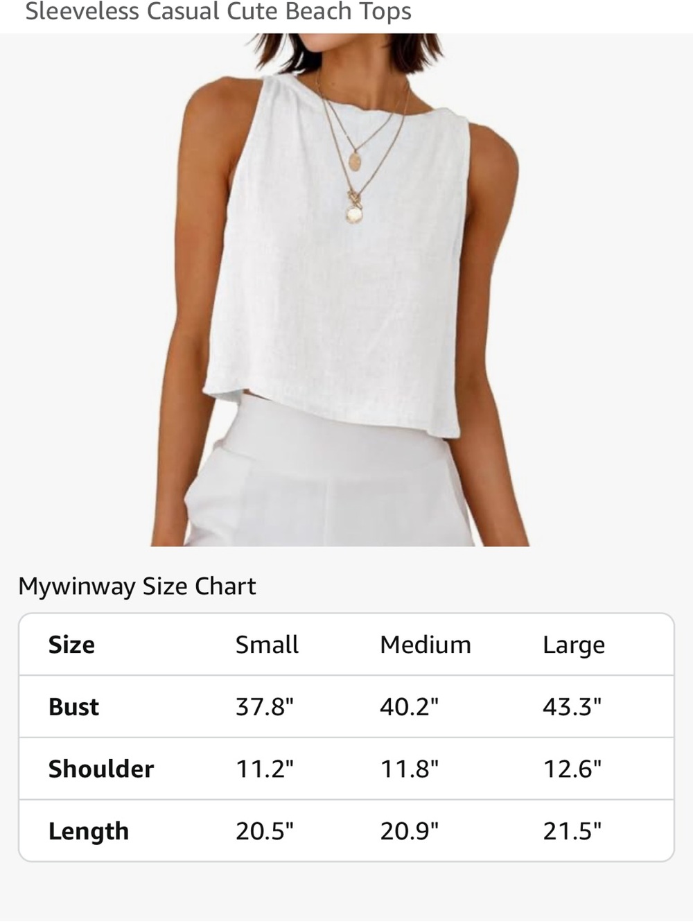 White Tank Button Back - Picture 4 of 10